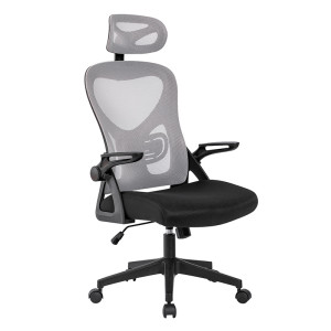 A8980 ΜΑΥΡO/ΓΚΡΙ MESH ΠΟΛΥΘΡΟΝΑ ΓΡΑΦΕΙΟΥ 59X63X46-113/56-122εκ.